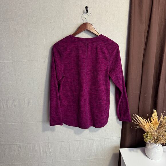 St. John’s Bay Fleece Shirt Size S Purple 100% Polyester Soft Warm Long Sleeve - Picture 5 of 8